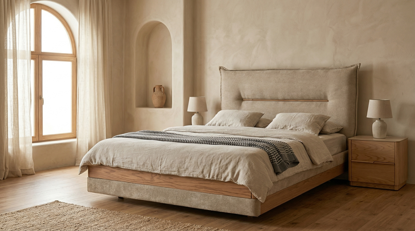 Ξύλινο κρεβάτι Pillow